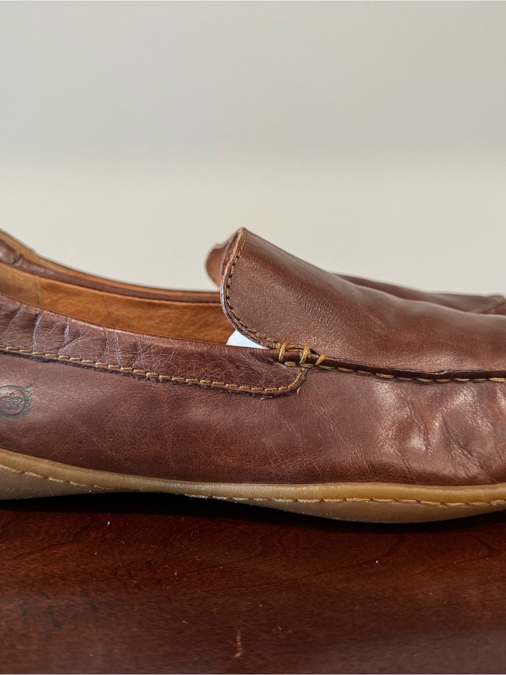 Born Brown Leather Slip-On Men's Loafers Size 11.5